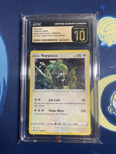 Pokemon Rayquaza Black Star Promo SWSH029 CGC PRISTINE 10 - Picture 1 of 2