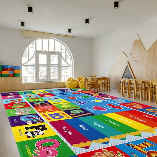 ABC Kids Rug, Kids Carpet for Playroom, Classroom Carpet with Anti-Slip Back,... - Picture 3 of 7