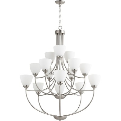 Quorum International 6059-15-65 Enclave Chandelier Satin Nickel