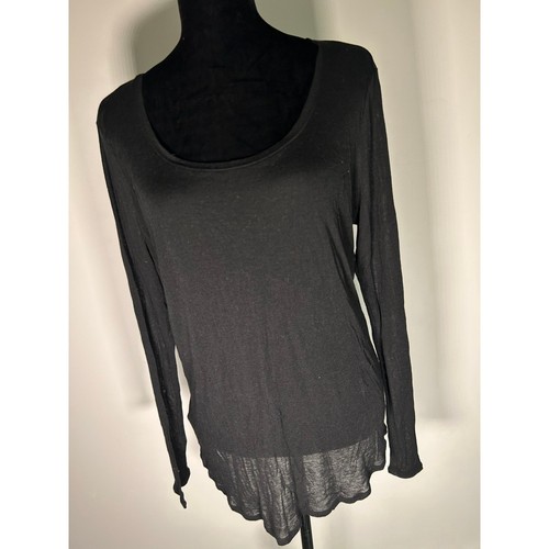 Eileen Fisher Round Neck long sleeves ￼ Fine Jersey Black shirts, Size XLTG - Bild 4 von 4