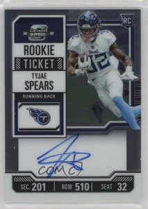 2023 Panini Contenders Optic Ticket RPS Tyjae Spears #138 Rookie Auto RC
