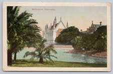 Postcard Melbourne Victoria Australia University Campus 1920s View