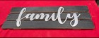 Rustic Wood Wall Sign With Family In Cursive Metal Letters 22 X 8 Inches