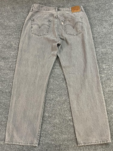 Jeans Levis 501 Para Hombre 32x30 Gris Botón Premium Pierna Recta Denim Seta Etiqueta - Imagen 8 de 15