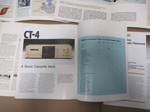 Pioneer RT701 CTF850 CTF8282 CT9R CT8R Tape Deck 5 Original Brochure Catalogue - Picture 7 of 8