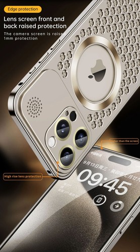Funda de aromaterapia de metal con disipación de calor Magsafe para iPhone 15 14 Pro Max - Imagen 19 de 28