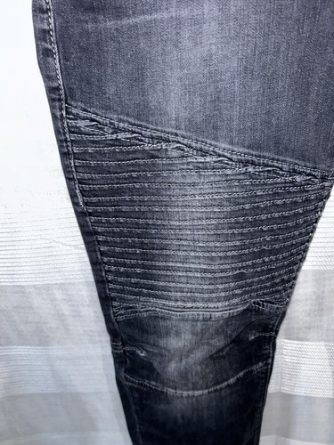 True Religion Jeans Men’s Size 34 Moto Stitch Grey Charcoal Geno Slim - Picture 8 of 8