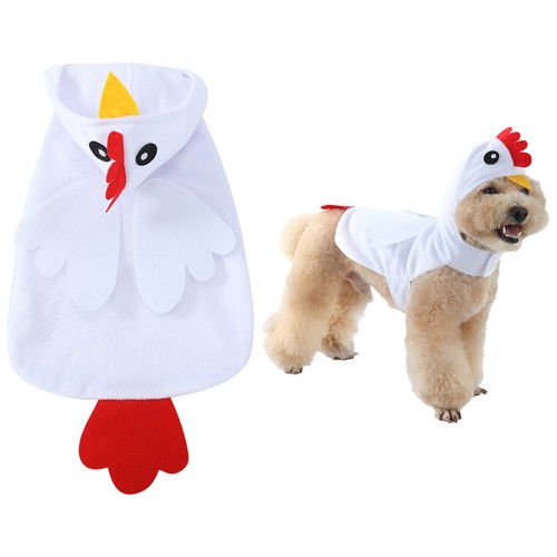 Hund Haustier Hahn Outfit bequemes Huhn Kostüm Plüsch Huhn Hunde Hoodie - Bild 6 von 33