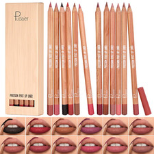 12 Colors Lip Liner Set, Matte Finish Series Lip Liners Pen Kit for Women, Long