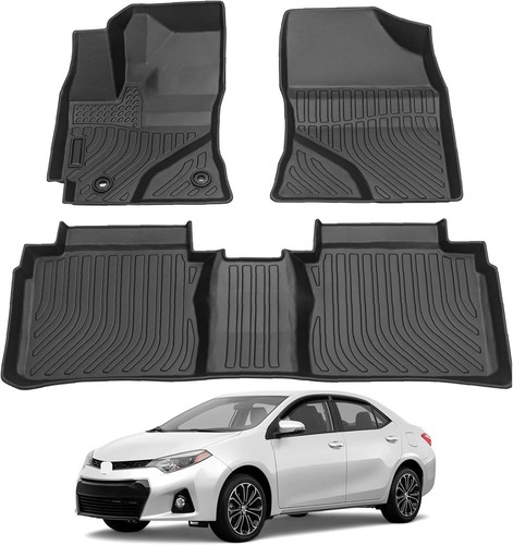 All Weather Rubber Car Floor Mats Compatible with 2014-2019 Toyota Corolla(NO - Bild 1 von 9