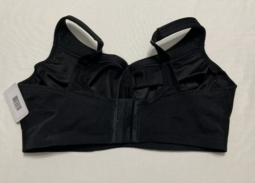 Sujetador deportivo sin costuras MagicLift talla grande figura completa Glamorise negro 42G - Imagen 3 de 4