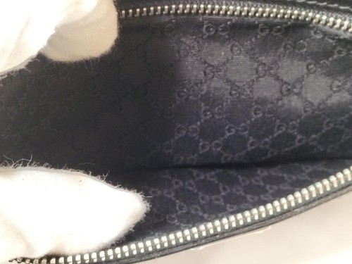 Gucci Segundo Bolso sin asas Bolso de mano Cuero Hecho en Italia Auténtico JAPÓN - Imagen 11 de 14