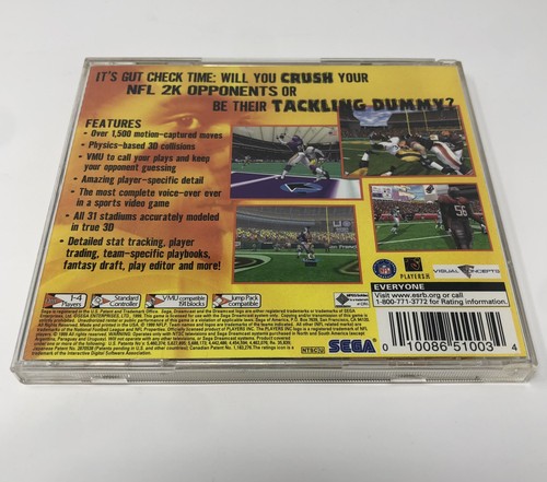 NFL 2K (Sega Dreamcast, 1999) - Bild 2 von 6