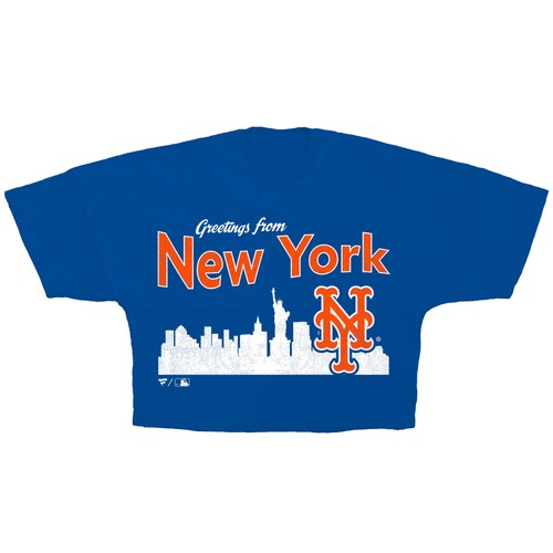 Camiseta corta para mujer Fanatics Royal New York Mets Skyline - Imagen 2 de 3