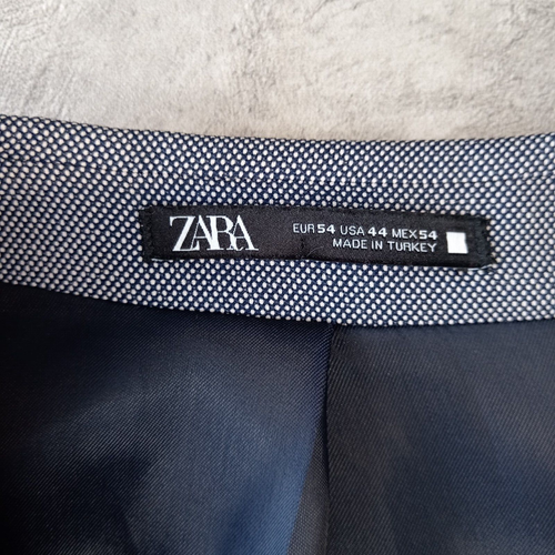 Blazer chaqueta de algodón gris para hombre Zara talla 44 regular - Imagen 5 de 16