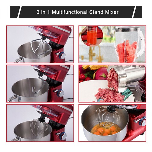 3 in 1 Standmixer 6QT 6 Geschwindigkeiten Lebensmittel Fleischwolf Saftmixer ETL zertifiziert - Bild 11 von 37