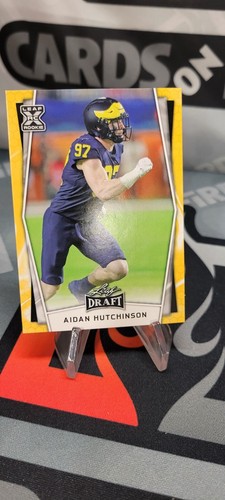 2022 Leaf Draft Football Base #B-3 Aidan Hutchinson - Picture 3 of 6