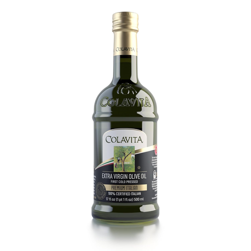 Premium Italian Extra Virgin Olive Oil 17 Fl. Oz., Glass Bottle
