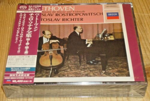 Beethoven Complete Cello Sonatas ROSTROPOVICH Audiophile DECCA 2x SHM-SACD NEW - 第 1/2 張圖片