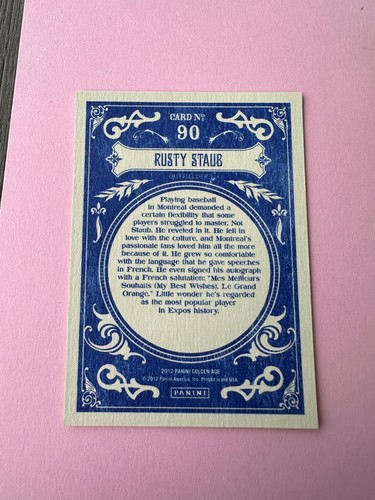2012 Panini Golden Age #90 Rusty Staub - Outfielder - Picture 2 of 2