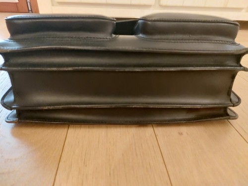 Borsa/Valigetta AG Spalding & Bros New York In Cuoio Nera - Foto 12 di 14