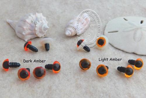 12 PAIR Acrylic Safety Eyes 6mm to 12mm Sew Crochet Knit Teddy Bear Doll APE - Picture 2 of 9
