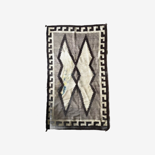 Antique Native American Navajo Blanket/Rug No Dyed Wool 39" x 66" - Picture 6 of 13