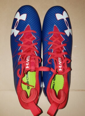 Under Armour Nitro Low Top Football Shoes Blue Red Men\'s Size 10 NWOB Under Armour Nitro Low Top Football Shoes Blue Red Men main image 2