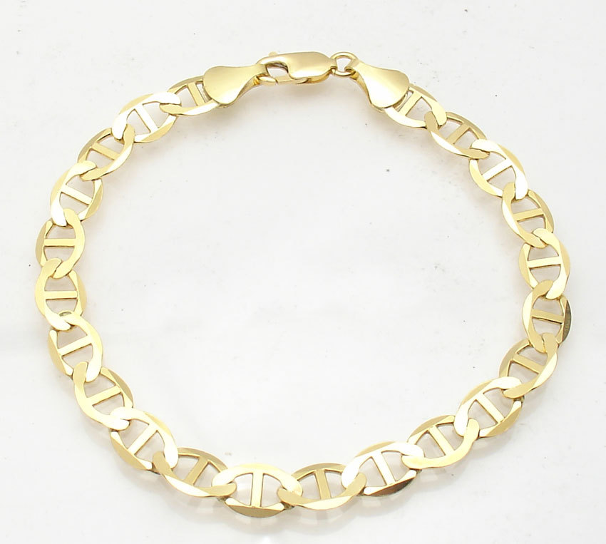 【HYERES LOR】Noailles silver link chain bracelet M Yellow HYERES LOR】Noailles silver link chain bracelet M Yellow