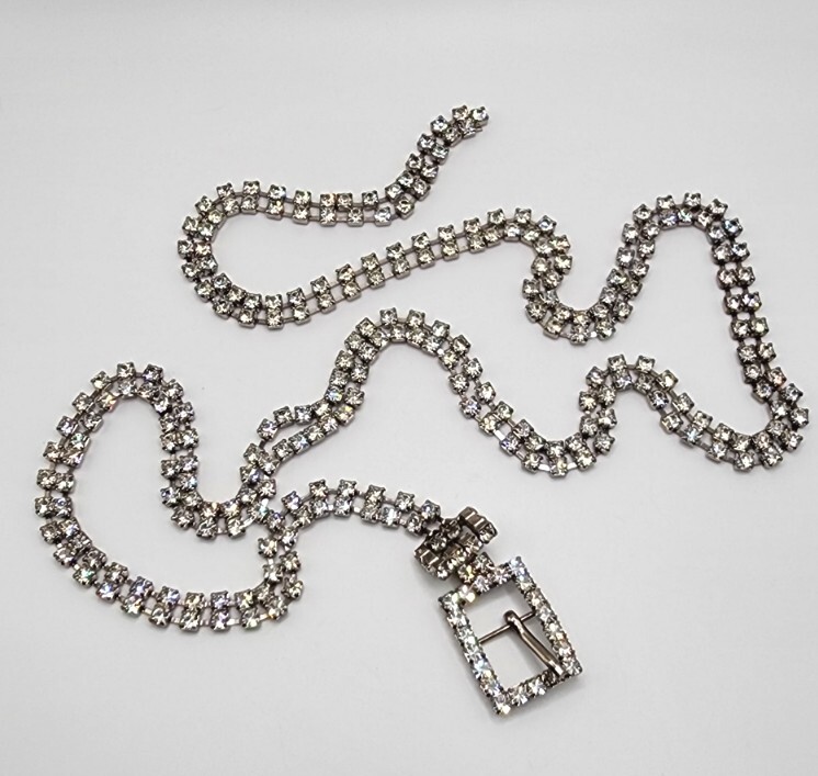 Vintage Rhinestone Belt 35.5 display picture 1