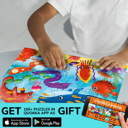 30 Piece Floor Jigsaw Puzzles for Kids | Polar, Farm, Ocean & Safari Animals - Picture 5 of 8