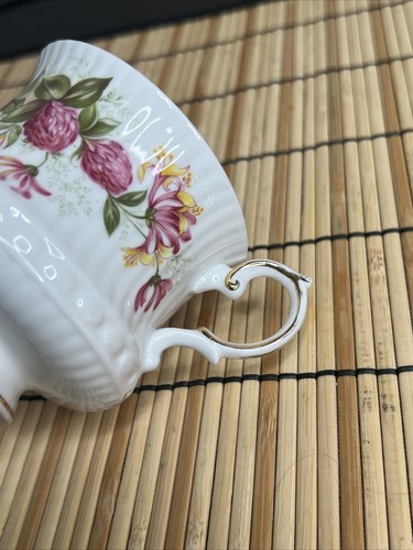 Vintage Queen’s Rosina China Tea Cup & Saucer Set WILD FLOWERS #14 England - Picture 7 of 12