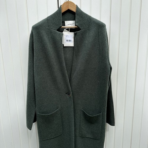 Lisa Yang The Amie Cashmere Coat Jacket Sweater Cardigan Sz 1 S-M Olive Coatigan - Picture 9 of 24