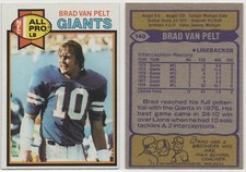 NFL Single Trading Cards From 1970s