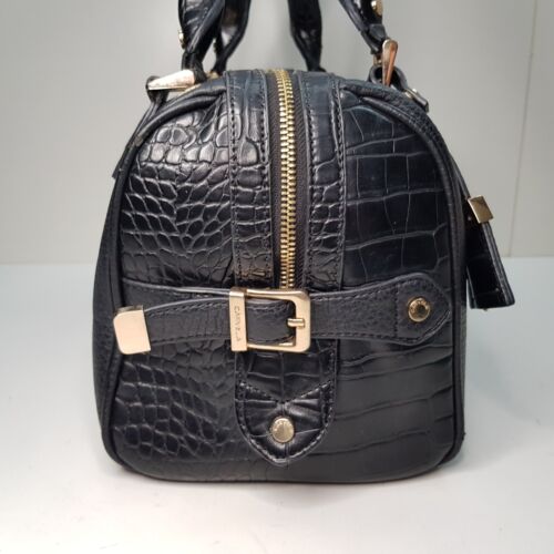 KURT GEIGER CARVELA WOMENS BLACK HANDBAG DOUBLE HANDLE PURSE BAG ZIP POCKETS - Picture 4 of 24