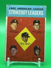1963 Topps Baseball Strikeout Leaders Bunning Terry Pascual Kaat Pizarro #10