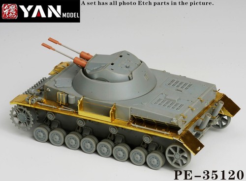 Yan Model YA-PE35120 1/35 Flakpanzer IV Kugelblitz Photo Etches for Border Model - Foto 3 di 8