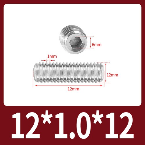 Flat Point Grub Screws Stainless Steel Fine Thread Pitch Allen Set Screw M6-M16 - Picture 43 of 85
