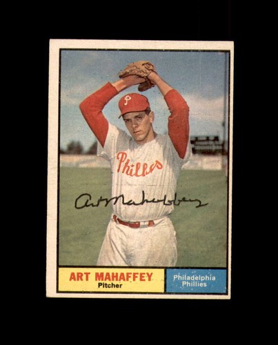 Art Mahaffey Hand Signed 1961 Topps Philadelphia Phillies Autograph