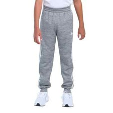 Adidas Youth Boy Tech Lined Jogger Pants Ribbed Cuff Stretch BLACK, GREY B55