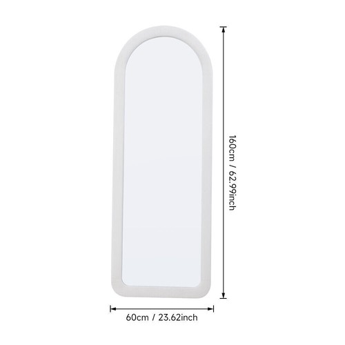 Irregular Wavy Mirror Full Length 160x60cm Long Wall Leaning Velvet Wood Frame - Picture 44 of 66