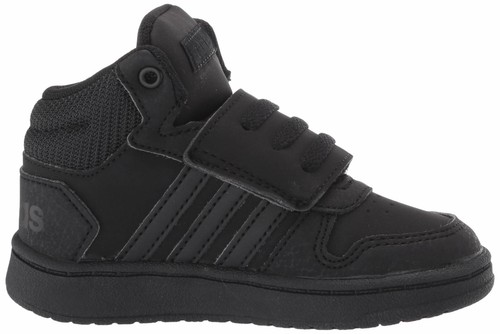 adidas Toddlers' Hoops 2.0 Mid Basketball Shoes Size 3K FW7605 Black - Picture 6 of 7