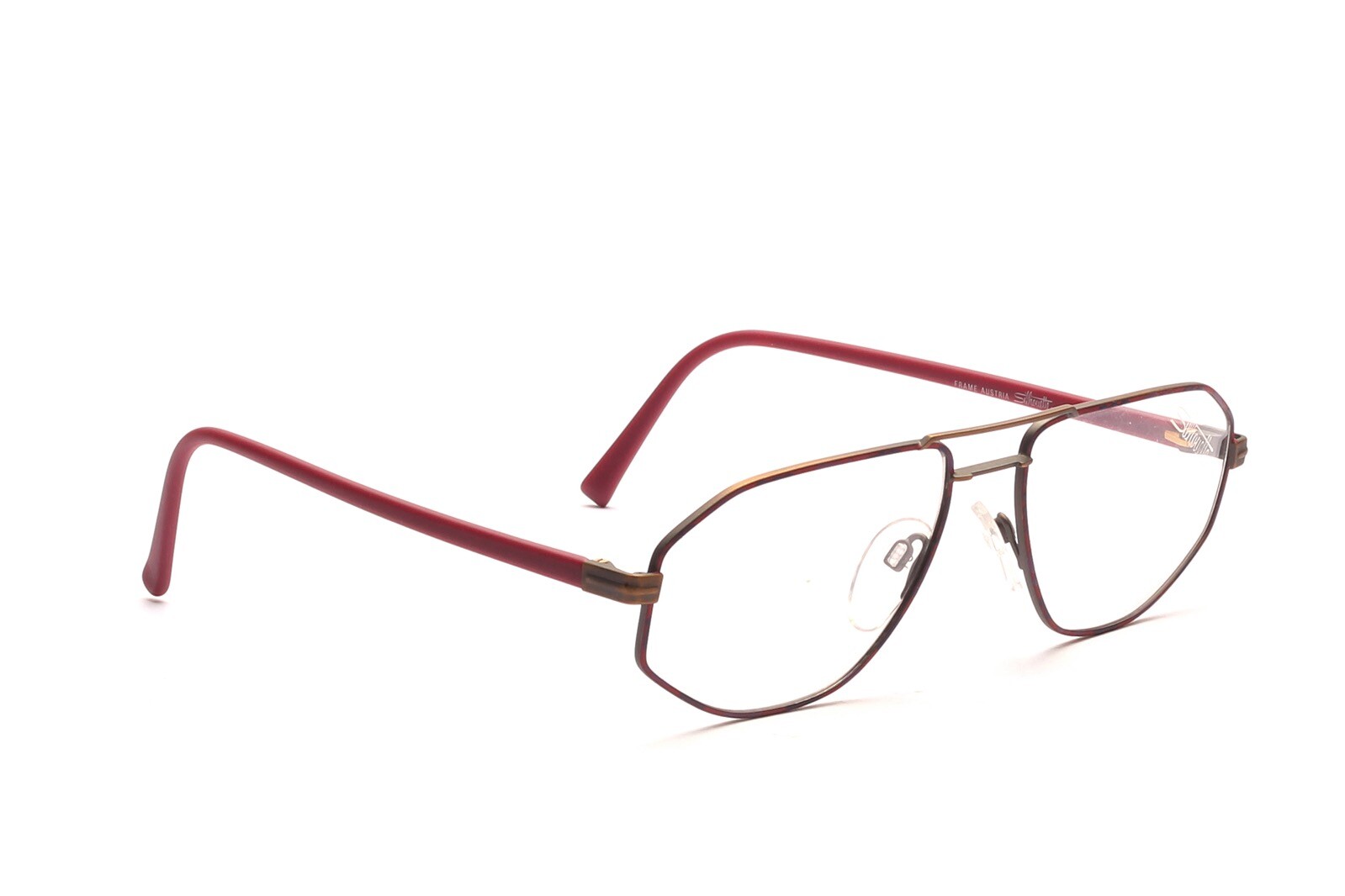Винтажный силуэт Pilotbrille Herren Fassung Rot Blau Gold M7218 58 - 17 мм B3