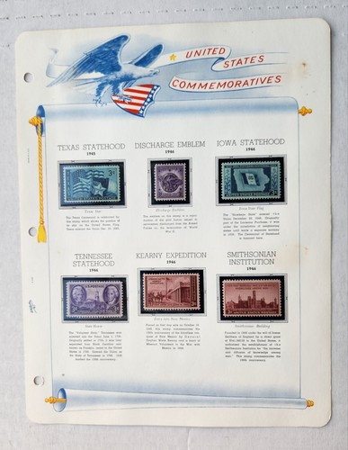 White Ace Stamp Album Pages - U.S. Commemoratives Years 1945-46 & 1947. - Picture 5 of 13