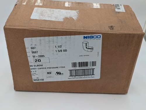 Lote de 20 - Nibco Codo 90 Grados 1 1/2" x 1 1/2" Tamaño Tubo Cobre (1-5/8" OD) - Imagen 3 de 3