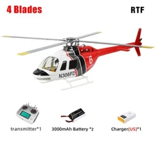 Fly Wing Bell 206 RC Helicopter GPS Stabilized H1 Flight Control 2 Battery US