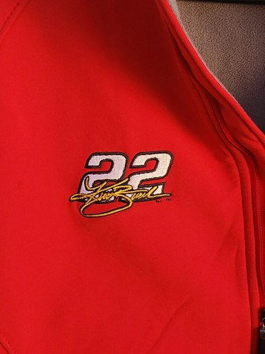 Vintage HOLLOWAY 22 Racing SHELL PENNZOIL Retro Jacket RED Size M - Picture 3 of 12