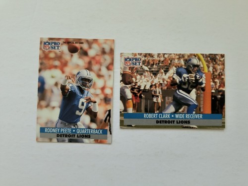 Lions Lot Rodney Peete 1991 Pro Set 152 90 Pro Set William White Rookie Card Rc - Picture 2 of 12