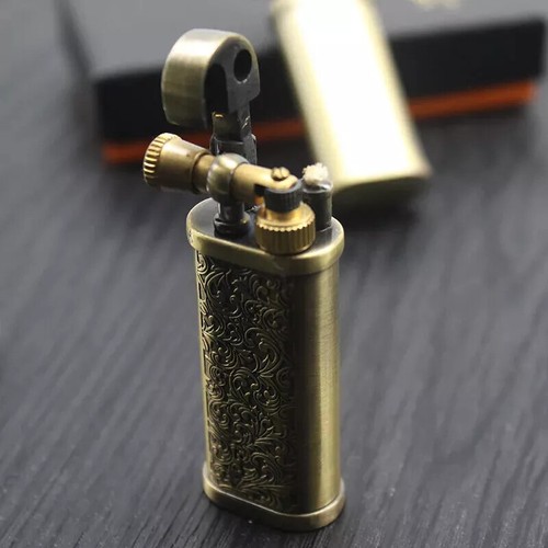 New Grinding Wheel Kerosene Metal Retro Bullet Lighter Keychain Lighter Smoking - Picture 17 of 36
