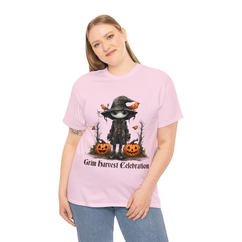 Halloween grim harvest t shirt women and men gothic Unisex Heavy Cotton Tee - Foto 53 di 73